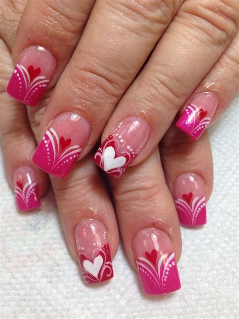 Valentine's Day Nails With Hearts | Amelia Infore