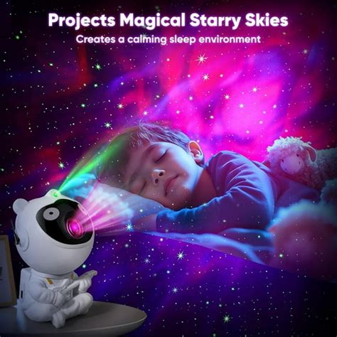 BAOPAI Star Projector Night Light with 360° Rotation and Remote Control