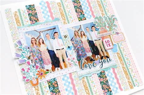 Washi Tape Strips Layout by Paige Evans | Paige Taylor Evans