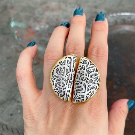 arab calligraphy ring etsy