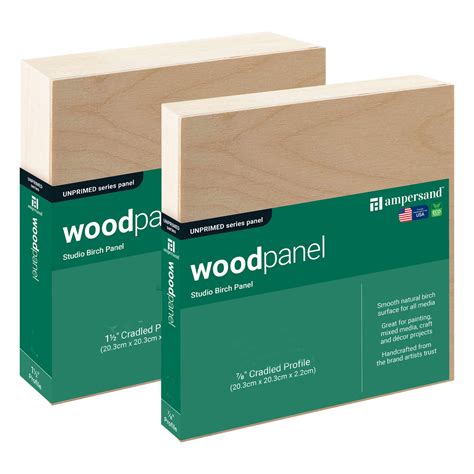 Ampersand Woodpanel 1.5" Cradled 5x5" - Wet Paint Artists' Materials