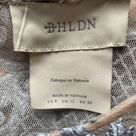 BHLDN | Dresses | Bhldn Lace Overlay Midi Dress Nude Blue Lace Size 8