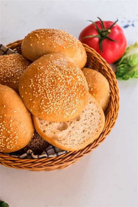 gluten  sourdough hamburger buns bakerita