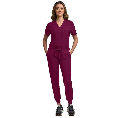 Scrubs for Women Scrub Set - Jogger Pant and Tuck-In V-Neck Top, 5