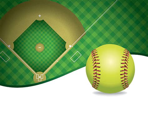 softball field stock illustrations royalty  vector graphics
