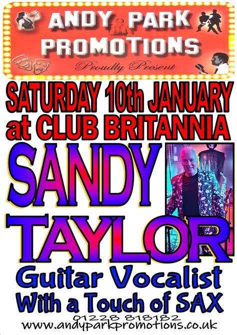 The NEW spotted Carlisle | SANDY TAYLOR plays in CARLISLE at CLUB