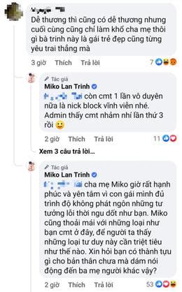 Miko Lan Trinh nổi đóa khi bị nói yêu đồng tính làm khổ bố mẹ