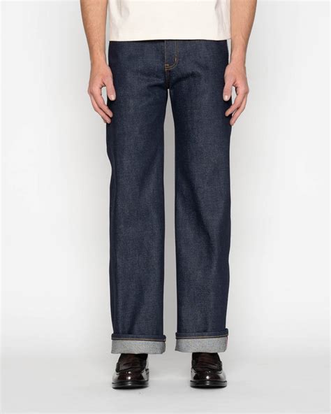 Naked & Famous Denim Strong Guy Relaxed Straight Mens Jeans - Elephant