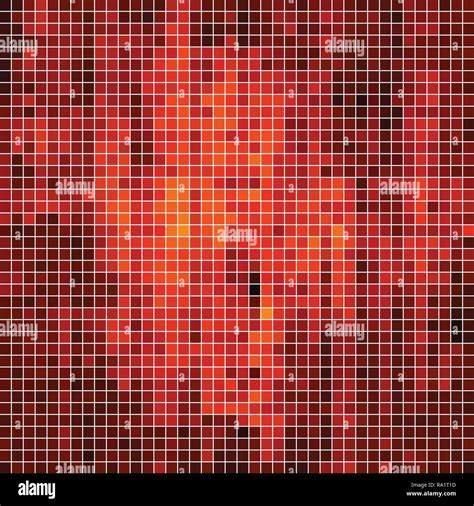 abstract vector square pixel mosaic background - red Stock Vector Image ...