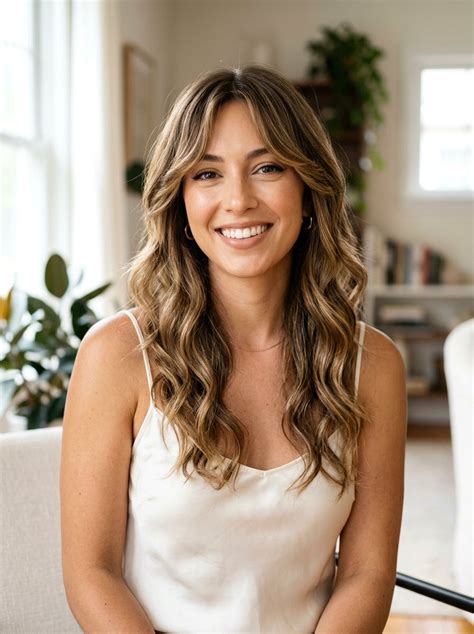 medium layered hair with bangs 4