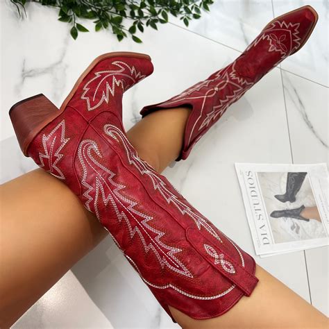 Laura Red Cowboy Boots – DIA Studios