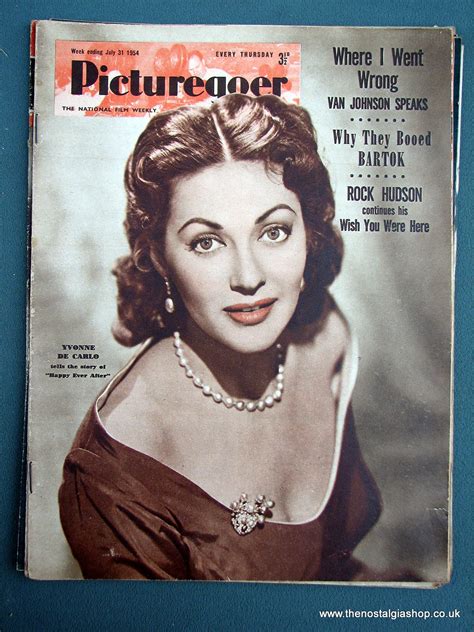 Yvonne De Carlo. Picturegoer Magazine. July 1954. (M227) – The