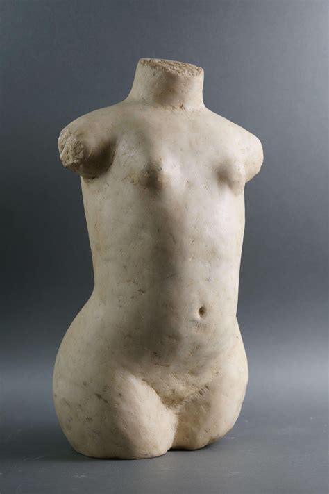 Unknown - Marble Torso Nude of Woman 20th Century Sculpture Modern Art