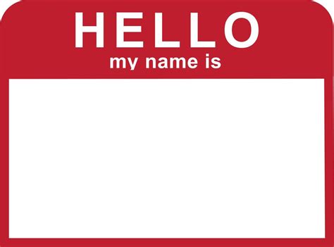 hello my name is sticker tag vector 13640724 Vector Art at Vecteezy