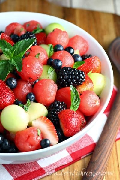 Melon Berry Fruit Salad with Honey Lime Dressing — Let's Dish Recipes