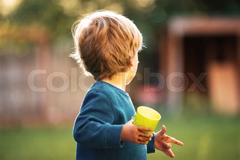 Boy looking back | Stock image | Colourbox