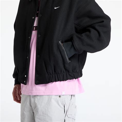 Jackets Nike Solo Swoosh Men's Wool Varsity Jacket Black/ Black/ Black