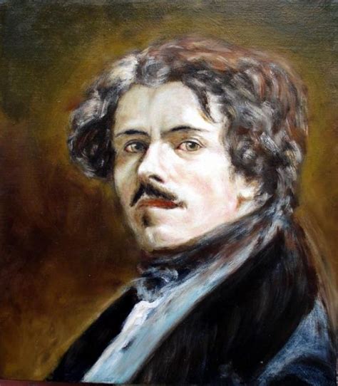 Copie de l Autoportrait d Eugene Delacroix Huile sur toile de lin Copy ...