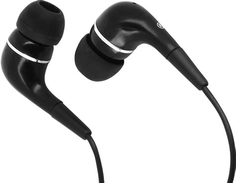 Download Black In Ear Earbudswith Cable | Wallpapers.com