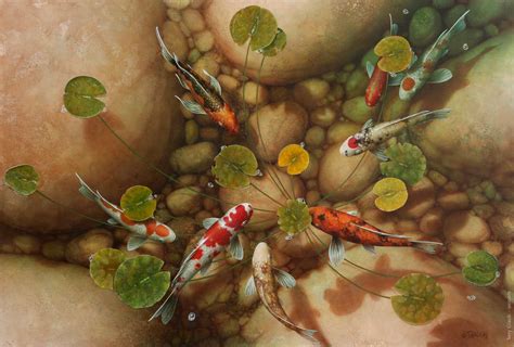 72 Koi Fish Paintings By Canadian Artist Terry Gilecki