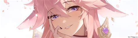 Yae Miko's Pretty beautiful eyes (Genshin Impact) HD wallpaper download