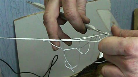Как вязать рыболовную косынку.Вязание сети.Вязка сети.Рыболовная ...