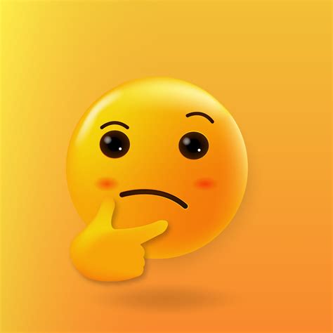 Thinking Smiley Face | Visage En Pleine Réflexion Emoji – HSIWA