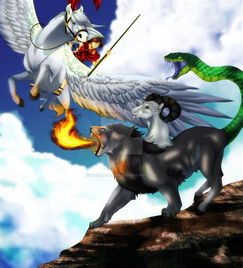 Bellerophon and the Chimera by SEGAmastergirl on DeviantArt