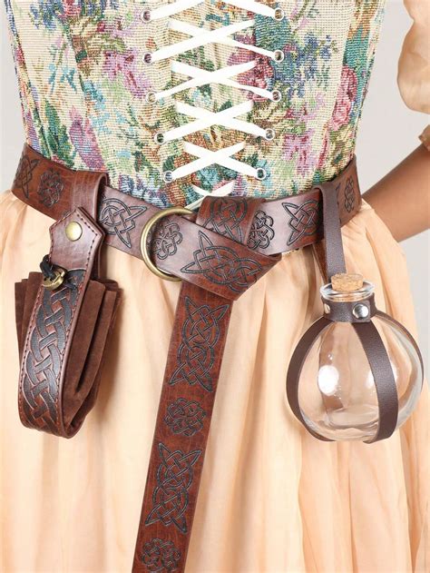 Medieval Wizard Dark Magic Cork Potion Glass Bottle Holder With Waist
