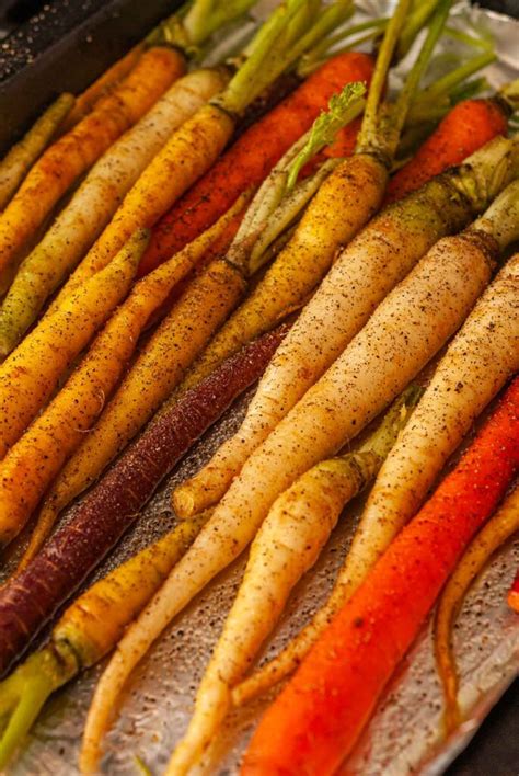 Roasted Rainbow Carrots {Only 4 Ingredients!}