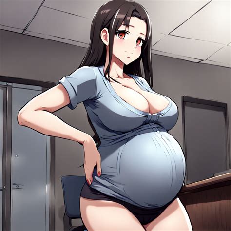 Pregnant anime girl big curves tight clothes by dheodbfbs on DeviantArt