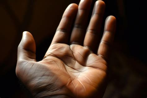 premium photo palm facing    receiving posture