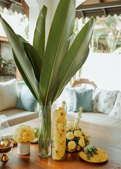 banana leaves decoration simple 7