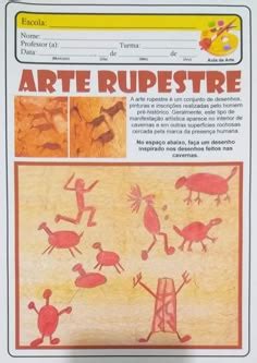Atividade Pintura Rupestre - 100 ideias de Arte rupestre para salvar hoje | arte na pré história ...