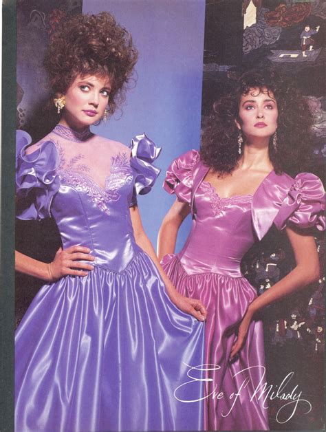 1986 hair! Love the color of the dresses. Feb/Mar 1986 Brides Magazine