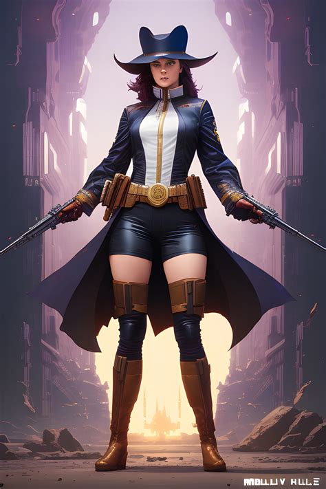 Jamesdaly Artstyle Beautiful Female Gunslinger By by Stars-Collide on ...