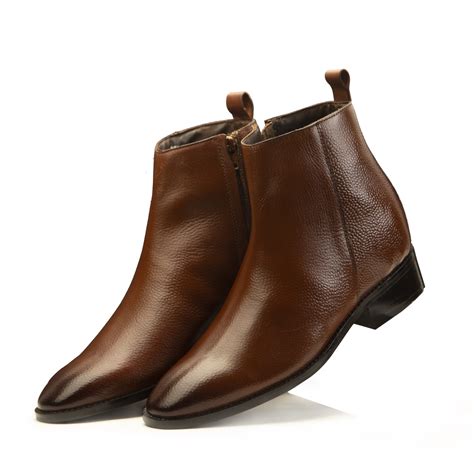 Brown Side Zip Ankle Length Boots – Walk Tall