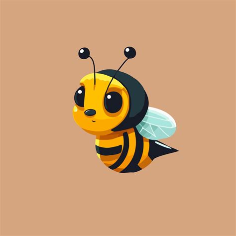 flying honey bee bumblebee character logo mascot flat vector