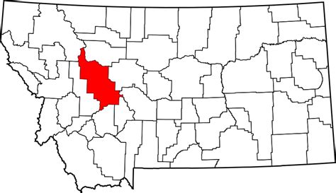 Image: Map of Montana highlighting Lewis and Clark County