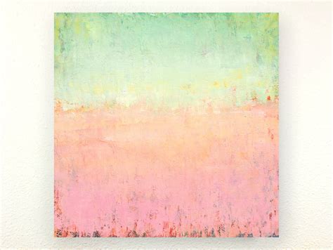 Rainbow Day 220609, original abstract painting, rainbow colors pastel