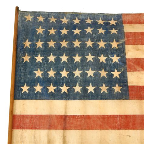Original U.S. Pre-WWI 46 Star National Flag Made From Cheesecloth Type