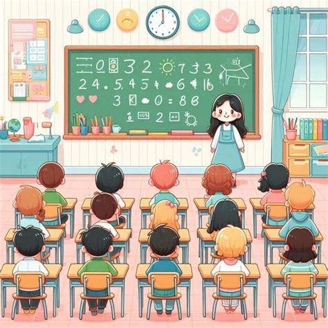 cute pastel classroom premium ai generated image
