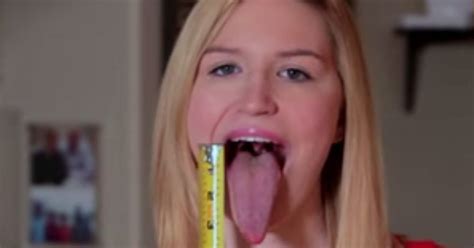 Woman claims to have world's longest tongue