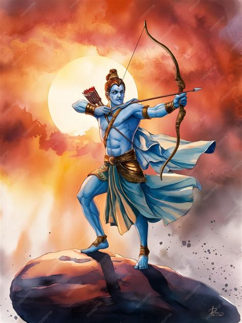 Premium Photo | Ram navami illustration