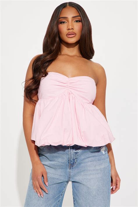 Kaylina Bubble Hem Top - Pink | Fashion Nova