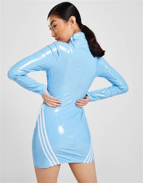 adidas X Ivy Park Latex Dress in Light Blue / White (Blue) - Lyst