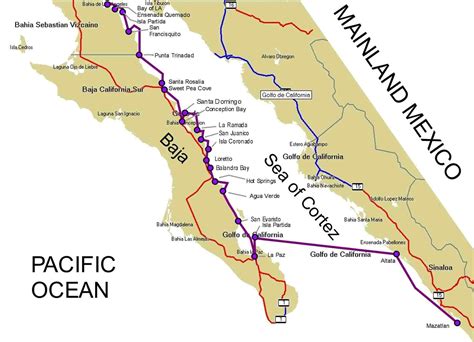 mexico map sea  cortez