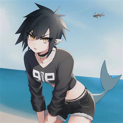 Tomboy shark roomie - NSFW Character AI Chat - anime
