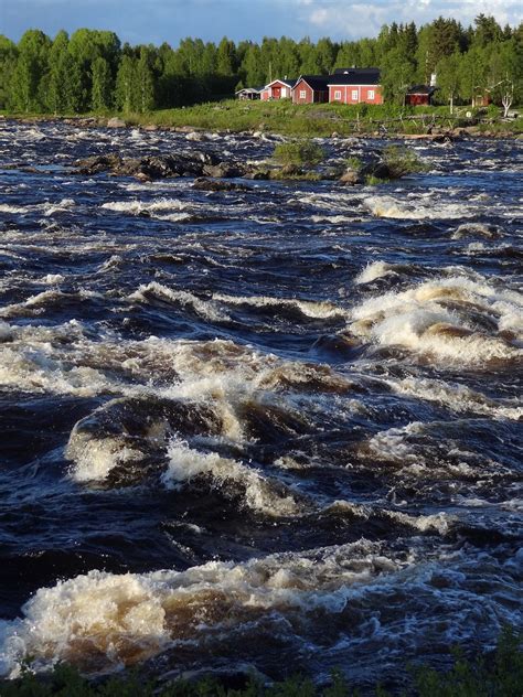 Kukkolakoski eli ruotsiksi Kukkolaforsen Torniojoella Lapissa | Sweden ...