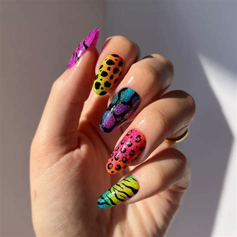 tumblr cheetah nail designs
